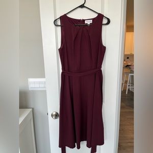 Maroon sleeveless dress